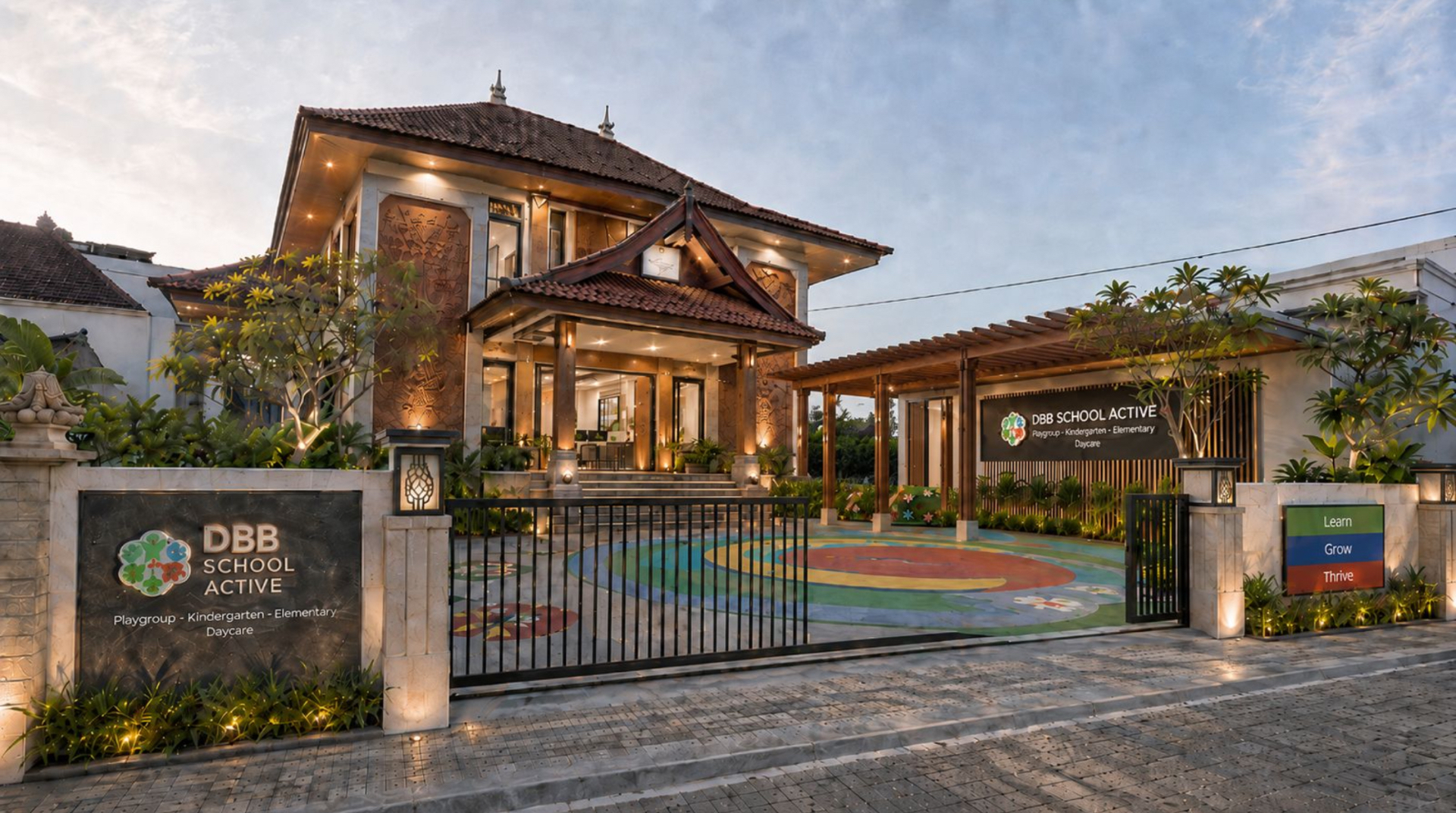 DBB School Active — Playgroup, Kindergarten, Elementary and Daycare entrance in Bali